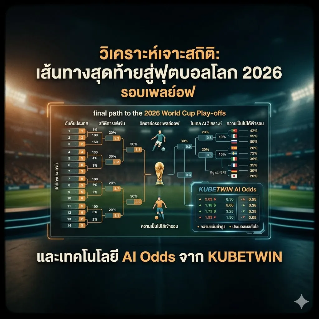 วิเคราะห์เจาะสถิติ: เส้นทางสุดท้ายสู่ฟุตบอลโลก 2026 รอบเพลย์ออฟ และเทคโนโลยี AI Odds จาก KUBETWIN